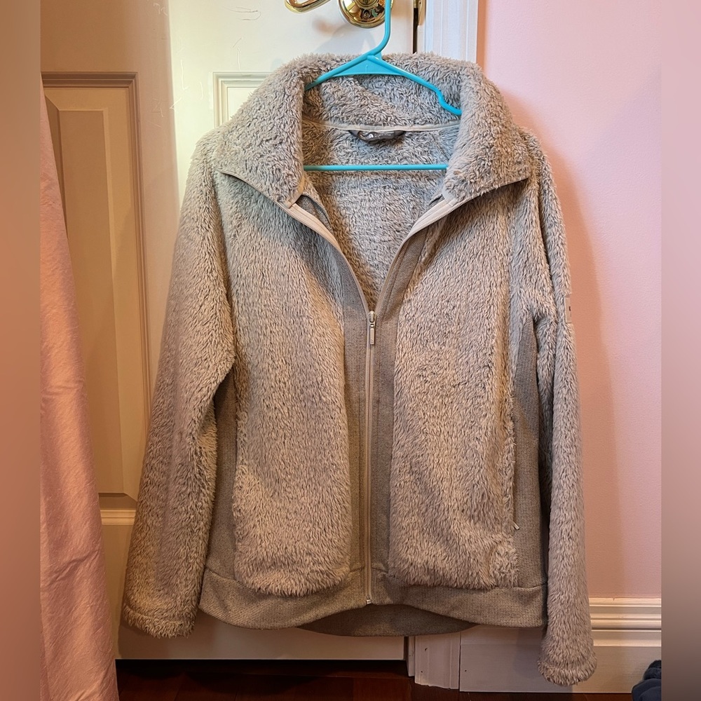 North Face White Fuzzy Jacket, women’s medium